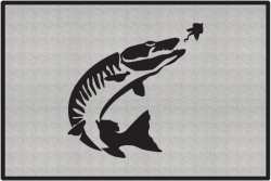 Tiger Muskie Silhouette Door Mats