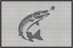 Tiger Muskie Silhouette Door Mats