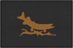 Predatory Pike Silhouette Door Mats