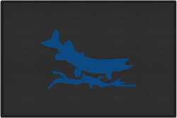 Predatory Pike Silhouette Door Mats