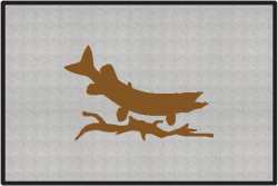 Predatory Pike Silhouette Door Mats