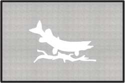 Predatory Pike Silhouette Door Mats