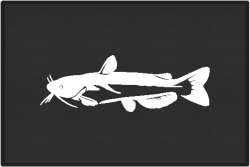 Channel Catfish Silhouette Door Mats