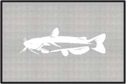 Channel Catfish Silhouette Door Mats