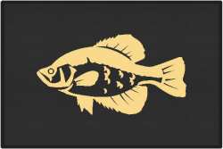 Crappie 2 Silhouette Door Mats