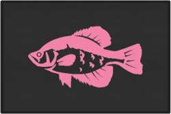 Crappie 2 Silhouette Door Mats