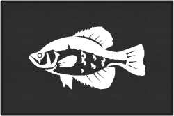 Crappie 2 Silhouette Door Mats