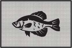 Crappie 2 Silhouette Door Mats