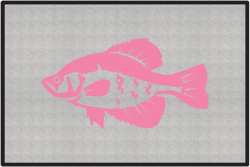 Crappie 2 Silhouette Door Mats