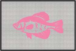 Crappie 2 Silhouette Door Mats