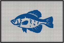 Crappie 2 Silhouette Door Mats