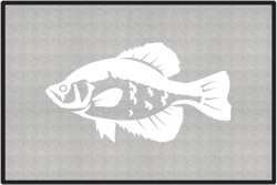 Crappie 2 Silhouette Door Mats