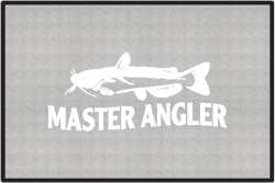 Master Angler Catfish Silhouette Door Mats