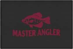 Master Angler Crappie Silhouette Door Mats