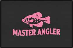 Master Angler Crappie Silhouette Door Mats