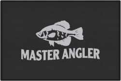 Master Angler Crappie Silhouette Door Mats