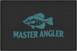 Master Angler Crappie Silhouette Door Mats