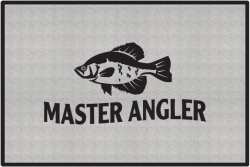 Master Angler Crappie Silhouette Door Mats