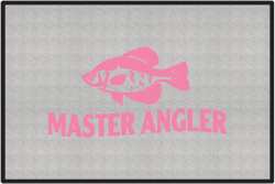 Master Angler Crappie Silhouette Door Mats