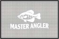 Master Angler Crappie Silhouette Door Mats