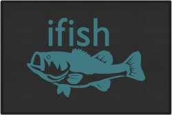 ifish Bass Silhouette Door Mats