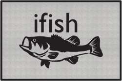 ifish Bass Silhouette Door Mats