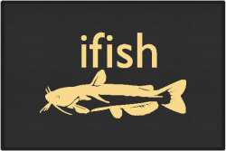 ifish Catfish Silhouette Door Mats