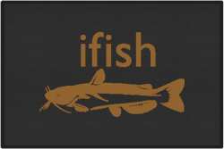 ifish Catfish Silhouette Door Mats