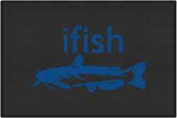 ifish Catfish Silhouette Door Mats