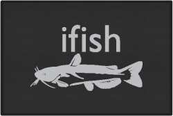 ifish Catfish Silhouette Door Mats