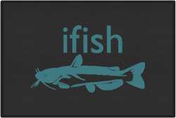 ifish Catfish Silhouette Door Mats
