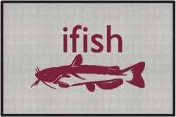 ifish Catfish Silhouette Door Mats