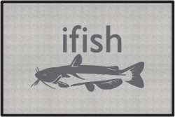 ifish Catfish Silhouette Door Mats