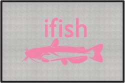 ifish Catfish Silhouette Door Mats