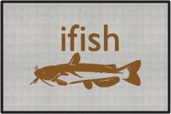 ifish Catfish Silhouette Door Mats