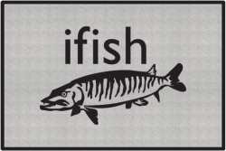 ifish Muskie Silhouette Door Mats