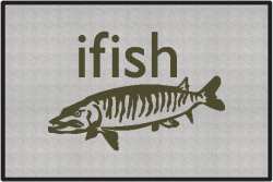 ifish Muskie Silhouette Door Mats