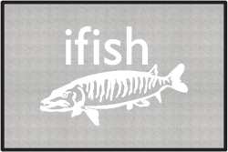 ifish Muskie Silhouette Door Mats