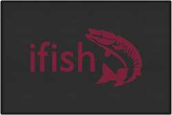 ifish Muskie 2 Silhouette Door Mats