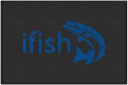 ifish Muskie 2 Silhouette Door Mats
