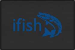 ifish Muskie 2 Silhouette Door Mats