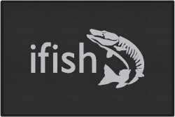 ifish Muskie 2 Silhouette Door Mats