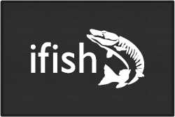 ifish Muskie 2 Silhouette Door Mats