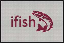 ifish Muskie 2 Silhouette Door Mats