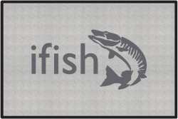 ifish Muskie 2 Silhouette Door Mats