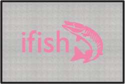 ifish Muskie 2 Silhouette Door Mats