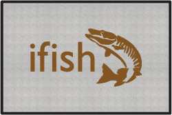 ifish Muskie 2 Silhouette Door Mats