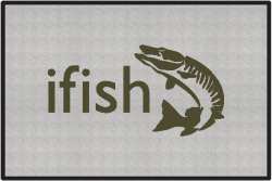 ifish Muskie 2 Silhouette Door Mats