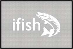 ifish Muskie 2 Silhouette Door Mats