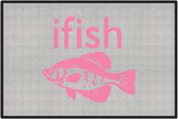 ifish Crappie Silhouette Door Mats